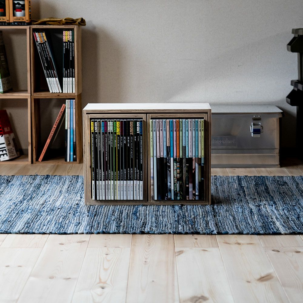 収納ボックスセットシェルフボックス2あられ組みアラレ組み収納本棚木箱マガジンラック文庫文芸CDDVDBDルーター