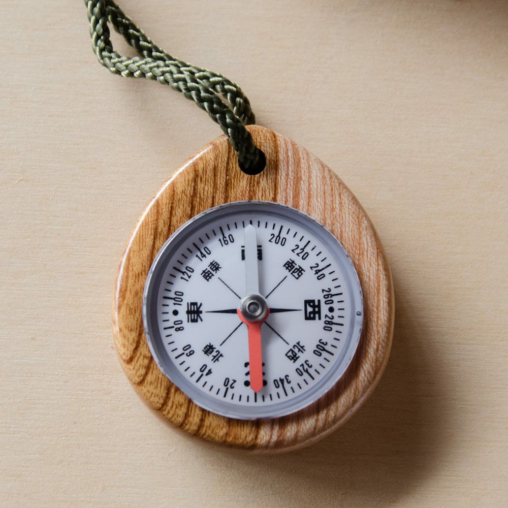 けやきコンパスW-1方位磁石木製けやき