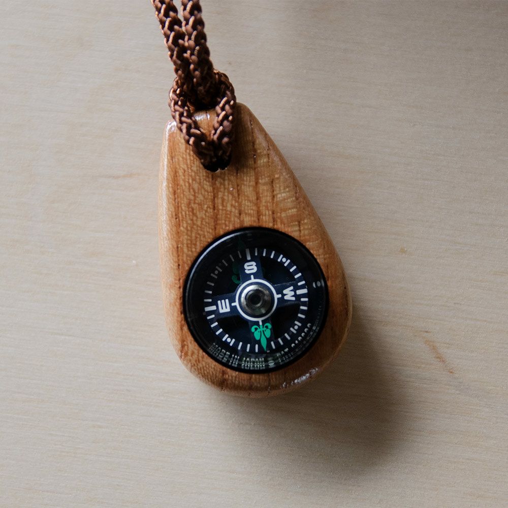 けやきコンパスW-3W3方位磁石木製けやき