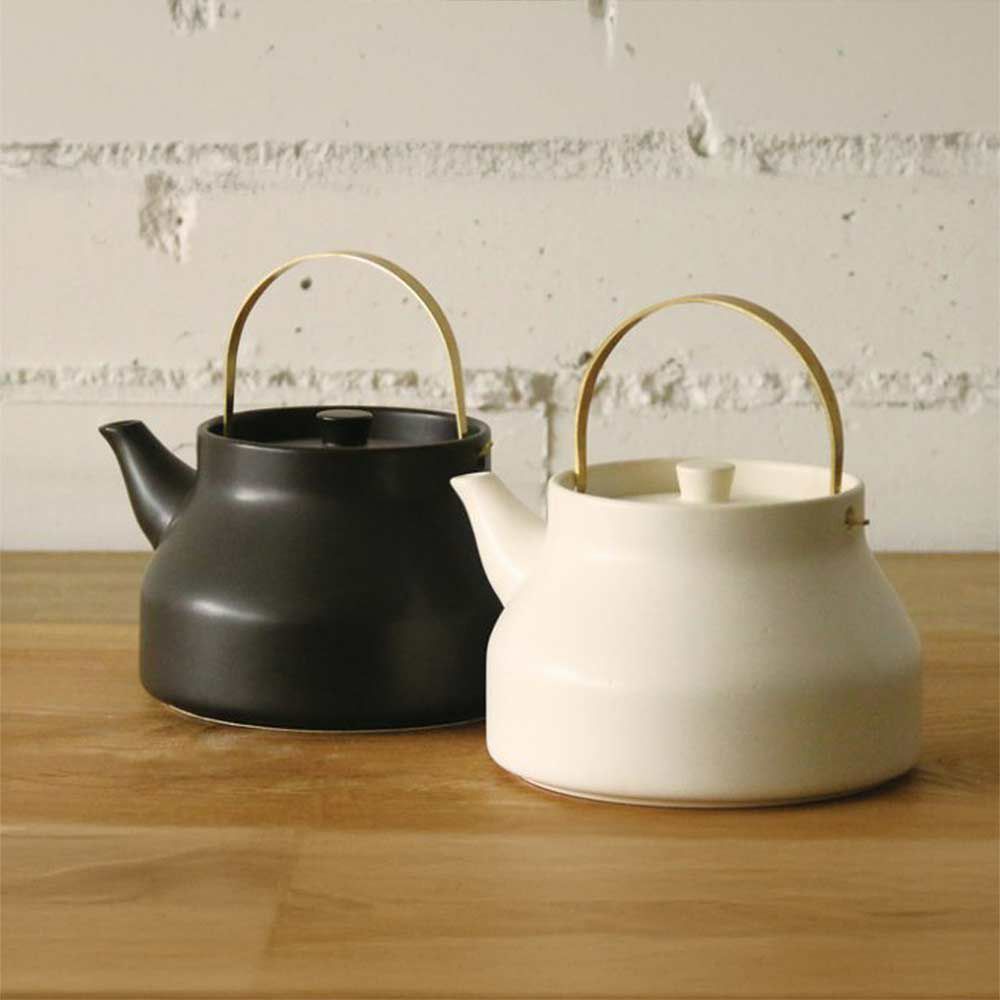 かもしか道具店陶のやかん1.0L1.8L日本製直火耐熱陶器