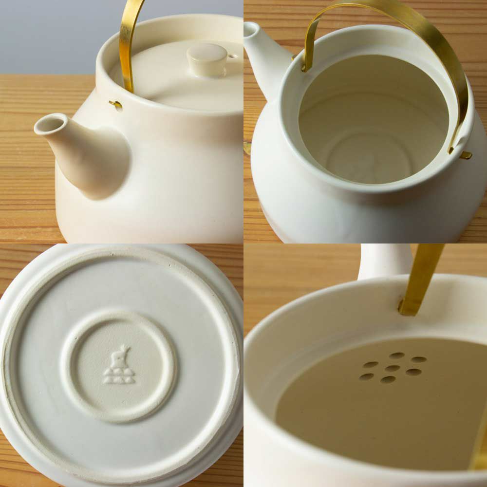 かもしか道具店陶のやかん1.0L1.8L日本製直火耐熱陶器