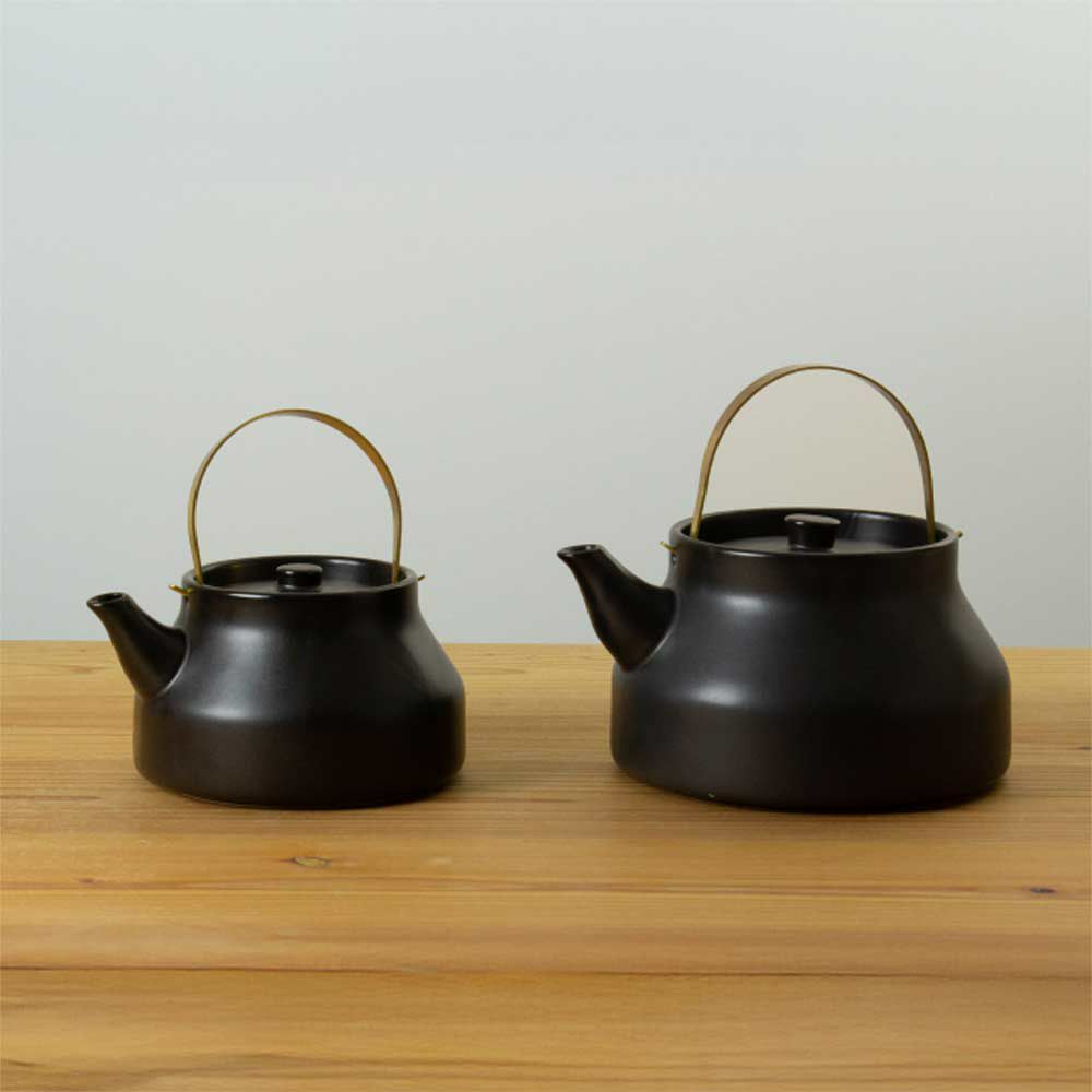 かもしか道具店陶のやかん1.0L1.8L日本製直火耐熱陶器