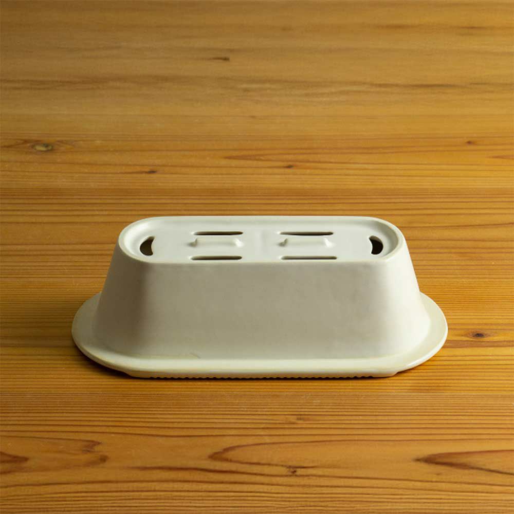 かもしか道具店陶の炭火コンロ角日本製耐熱陶器調理器具コンパクト