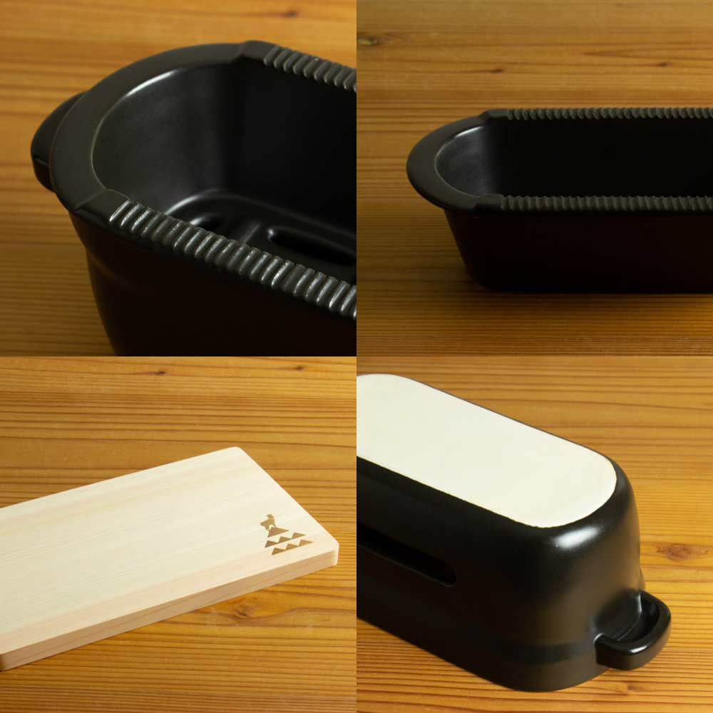 かもしか道具店陶の炭火コンロ角日本製耐熱陶器調理器具コンパクト