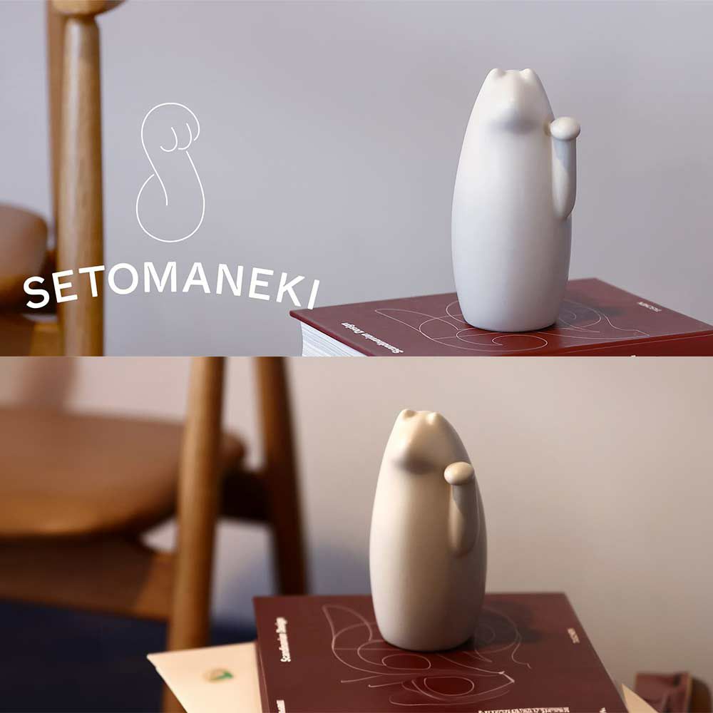 SETOMANEKI＆MASARUSUZUKI招き猫SETOMANEKI鈴木マサルコラボ北欧瀬戸焼インテリア縁起物ギフト日本製