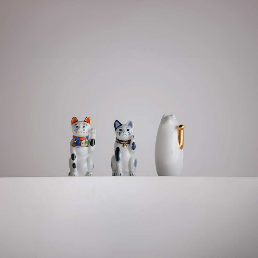SETOMANEKI＆MASARUSUZUKI招き猫SETOMANEKI鈴木マサルコラボ北欧瀬戸焼インテリア縁起物ギフト日本製