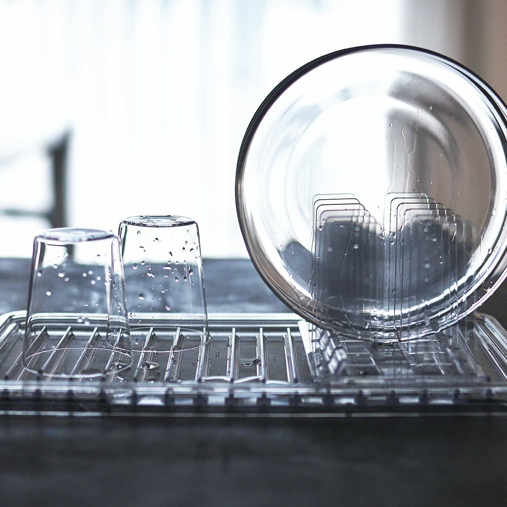 スタンディングドレイナー生活感が出ない水切りStandingDrainertidyティディ水切りトレートレイ水切りかごコンパクト省スペース透明クリアスケルトンキッチンシンク