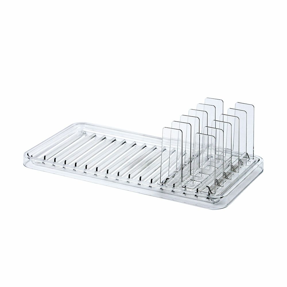 スタンディングドレイナー生活感が出ない水切りStandingDrainertidyティディ水切りトレートレイ水切りかごコンパクト省スペース透明クリアスケルトンキッチンシンク