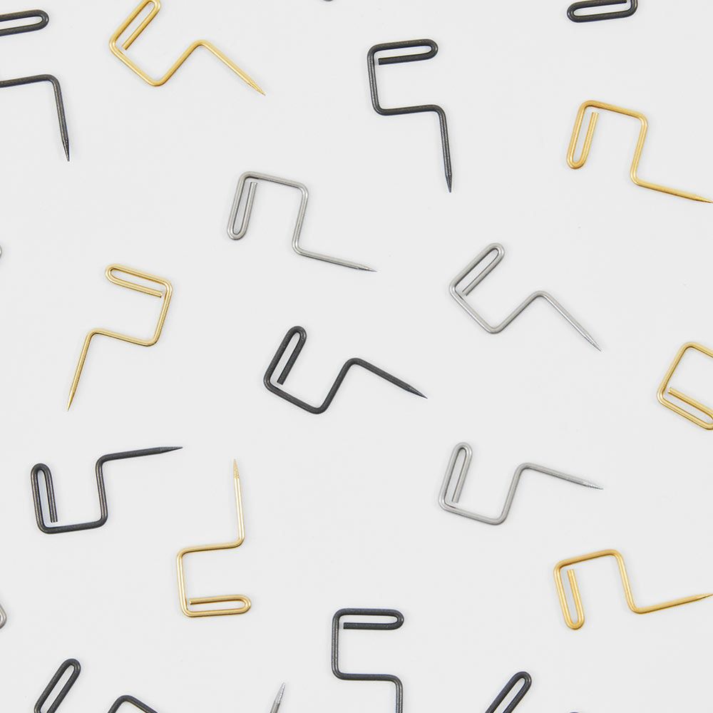 プリ（フックピン・3個入）Pli3pcsHookPin日本製+dシルバーブラックゴールド押しピン画鋲フック小さい目立たないアクセサリー鍵ステンレスシンプル頑丈1kghconcept