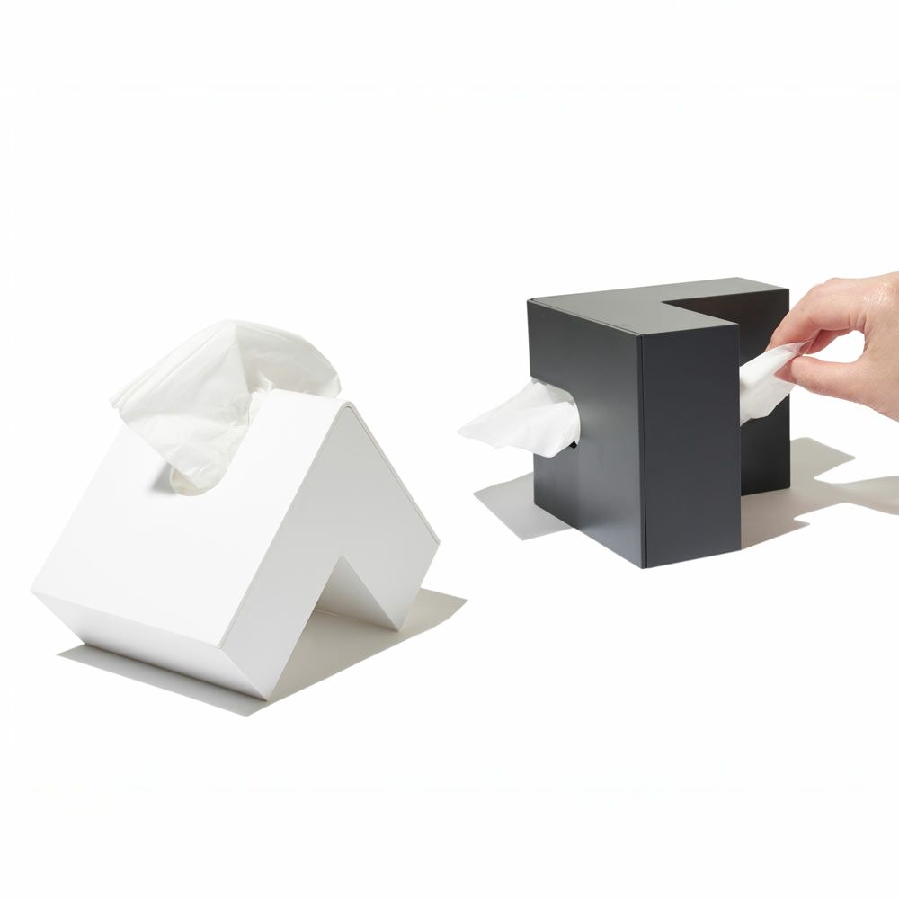 フォリオFolio日本製+dブラックホワイトグレーティッシュケースtissuecaseデザイン雑貨ティッシュBOX省スペース二つ折りシンプルhconcept