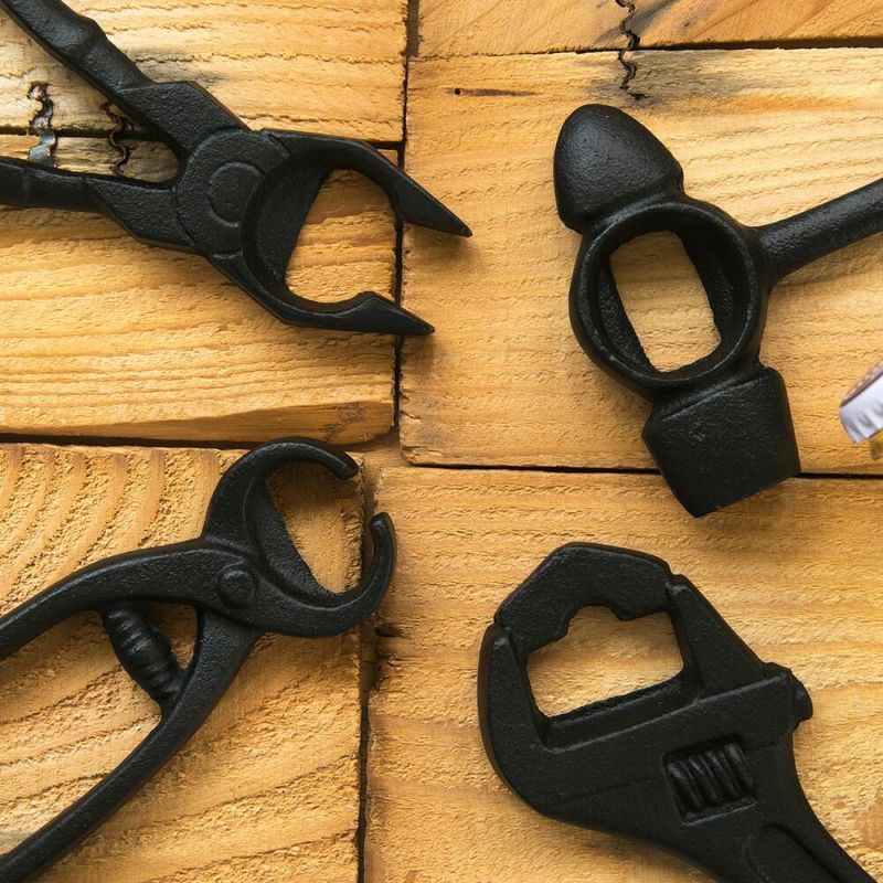 栓抜アイアンモチーフスパナ鉄製瓶ビール