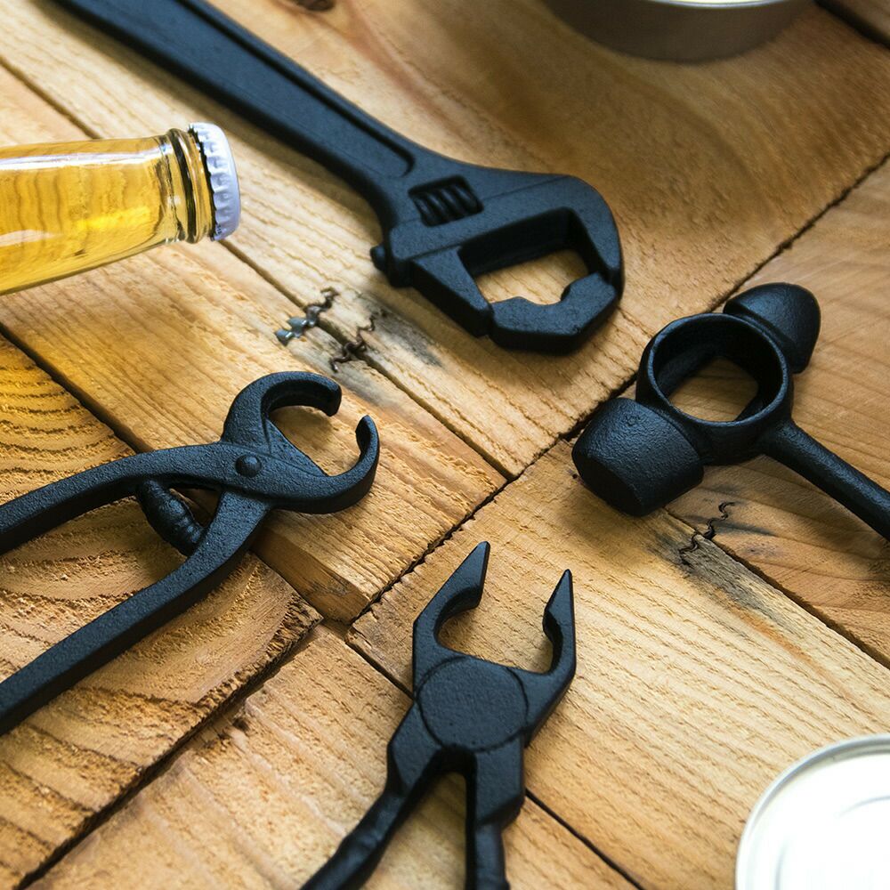 栓抜アイアンモチーフスパナ鉄製瓶ビール