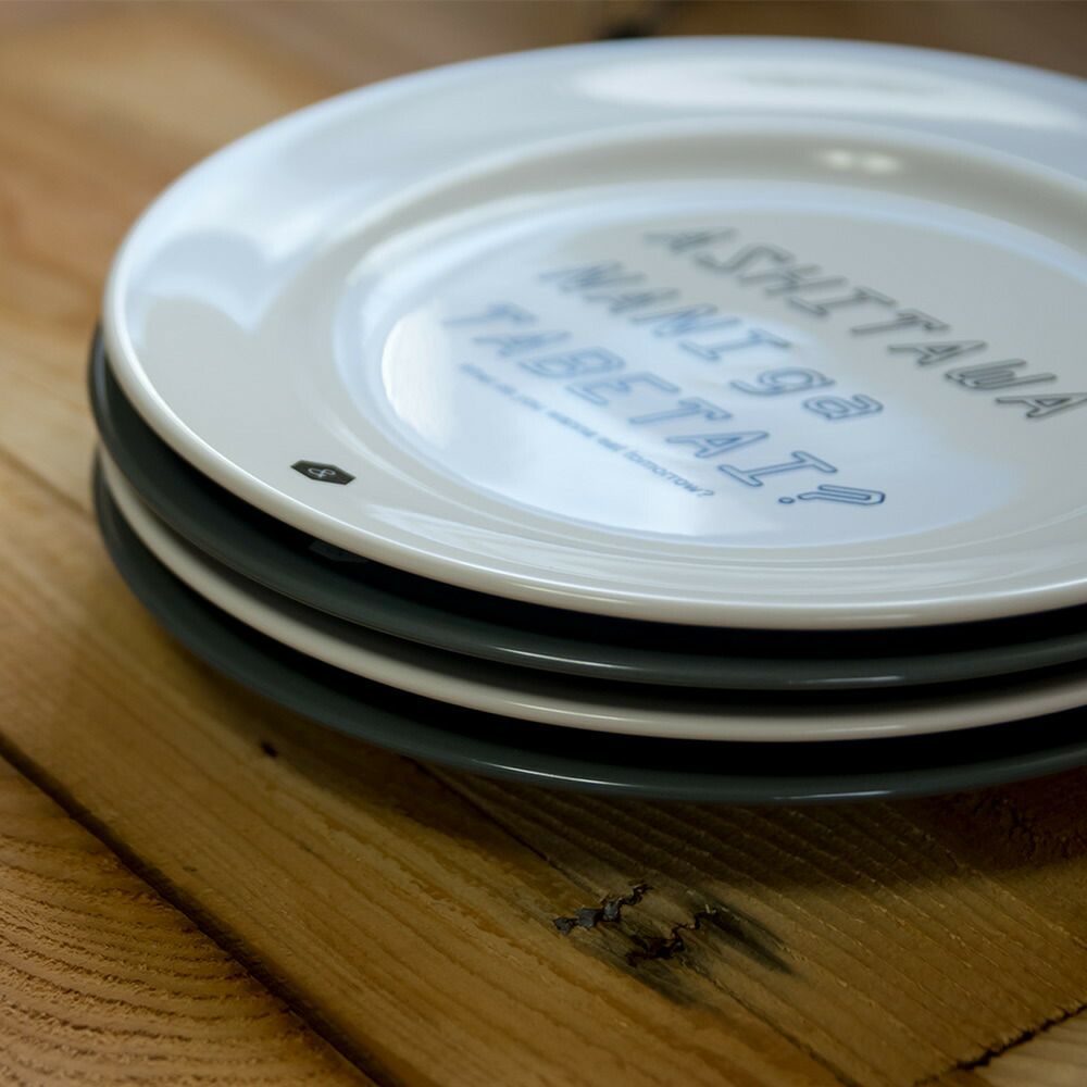 お皿ロゴ入りプレートDISHOFCONSIDERATION８寸皿ワンプレート＆NUTおさら食器おしゃれデザイン