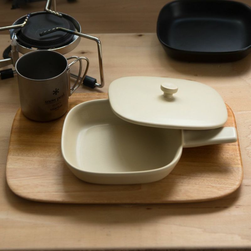 TOOLSBAKEPANベイクパンLサイズ【蓋なし】ツールズアウトドア四角キャンプグランピングベランピングイブキクラフト伊吹クラフト陶器製日本製