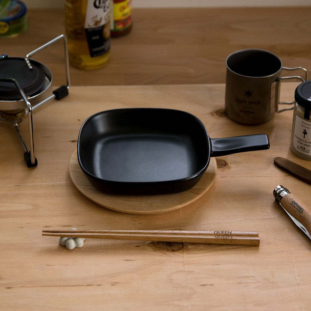 TOOLSBAKEPANベイクパンSサイズ蓋付ツールズアウトドア四角キャンプグランピングベランピングイブキクラフト伊吹クラフト陶器製日本製