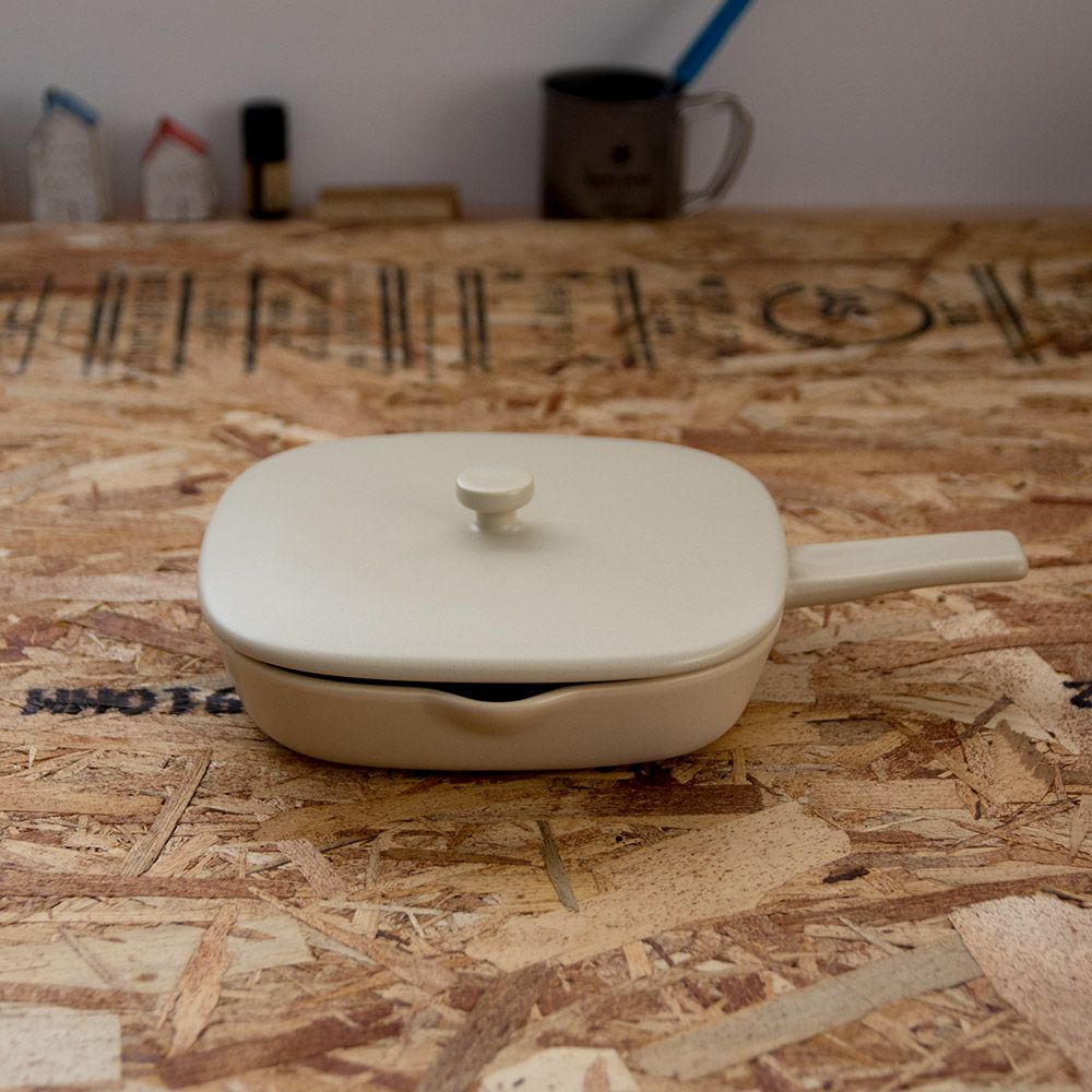 TOOLSBAKEPANベイクパンSサイズ蓋付ツールズアウトドア四角キャンプグランピングベランピングイブキクラフト伊吹クラフト陶器製日本製