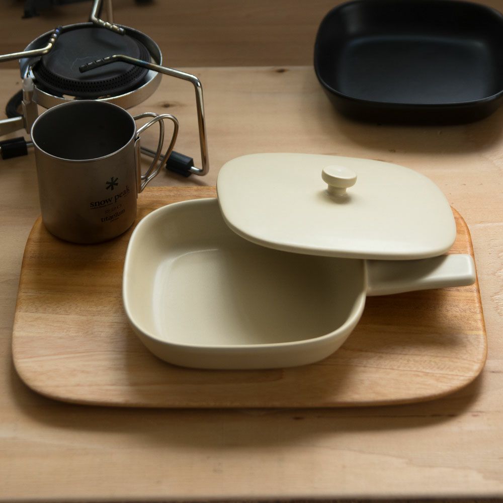 TOOLSBAKEPANベイクパンSサイズ蓋なしツールズアウトドア四角キャンプグランピングベランピングイブキクラフト伊吹クラフト陶器製日本製