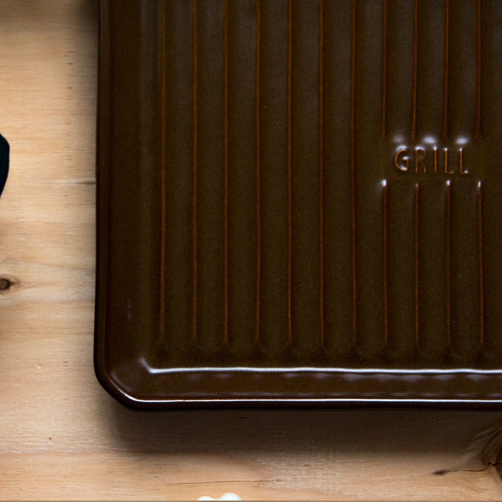 TOOLSグリルプレートLサイズツールズアウトドア焼き魚キャンプグランピングベランピングイブキクラフト伊吹クラフト陶器製日本製