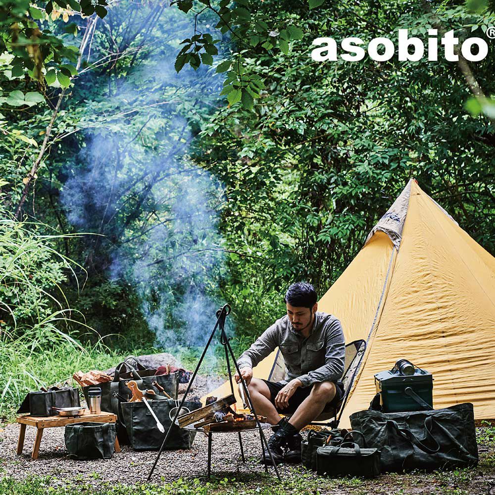 asobitoポールケースオリーブキャンプアウトドアテントポール収納ポール収納ポール入れタープポール長尺収納