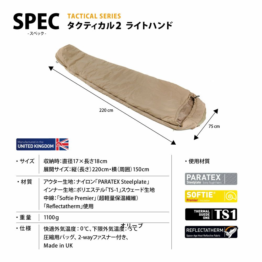 Snugpakスナグパックタクティカル2ライトジップ寝袋シュラフキャンプアウトドア