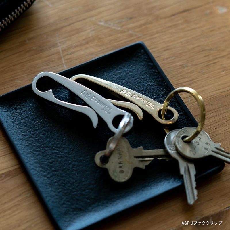 キーリングキーホルダーA&FUフッククリップエイアンドエフ