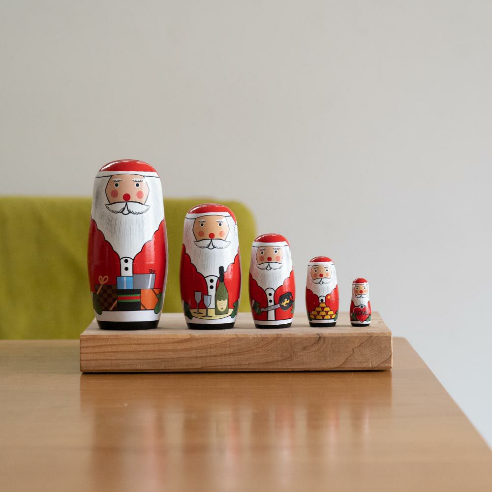SANTACRYOSHKALOVEマトリョーシカサンタクロースクリスマスDETAILオブジェ北欧