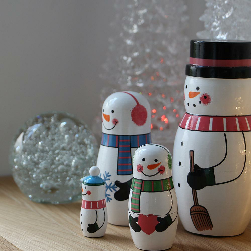 SNOWMANFAMILYマトリョーシカスノーマンファミリーDETAIL雪だるまオブジェ北欧