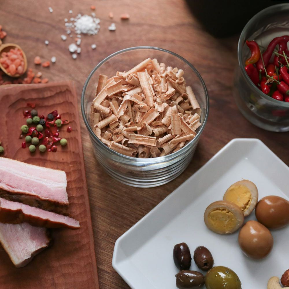 家具銘木のカール・スモークチップ燻製アウトドアキャンプ日本製国産