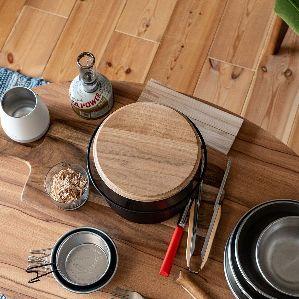 家具銘木のカール・スモークチップ燻製アウトドアキャンプ日本製国産