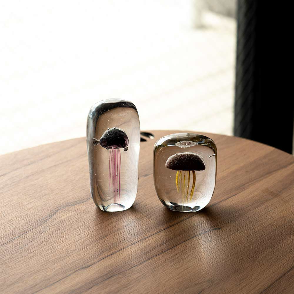 DETAILJellyfishペーパーウェイトPaperWeightガラスオブジェクラゲHEREbyDETAIL