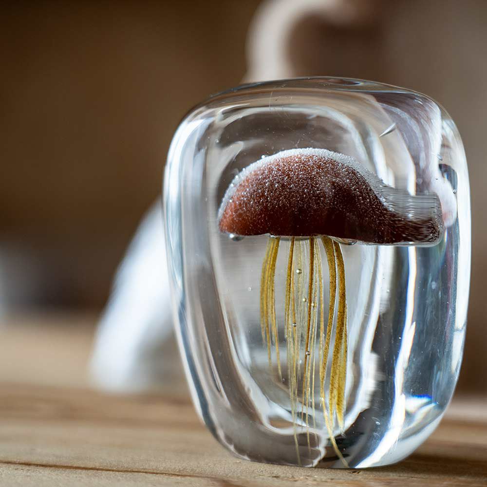 DETAILJellyfishペーパーウェイトPaperWeightガラスオブジェクラゲHEREbyDETAIL