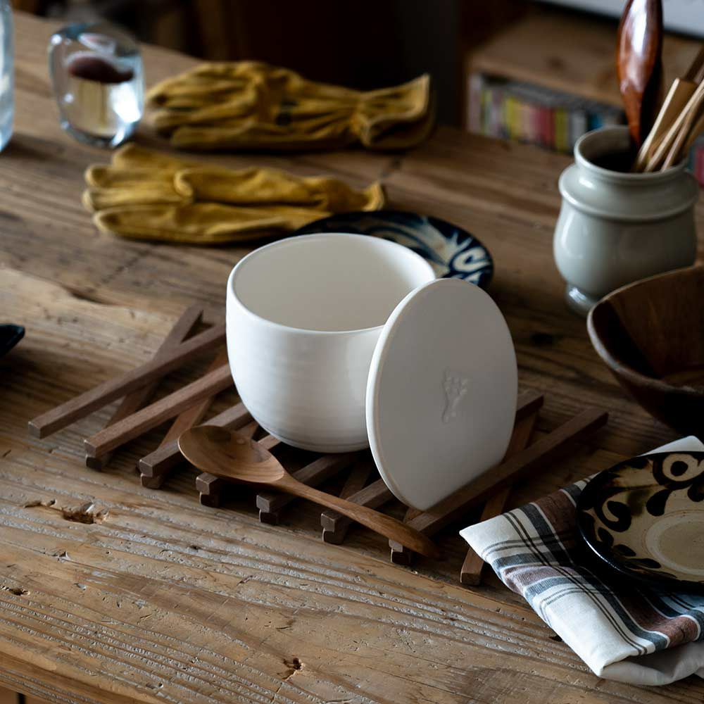 かもしか道具店陶の飯びつふつうおひつご飯容器1.5合